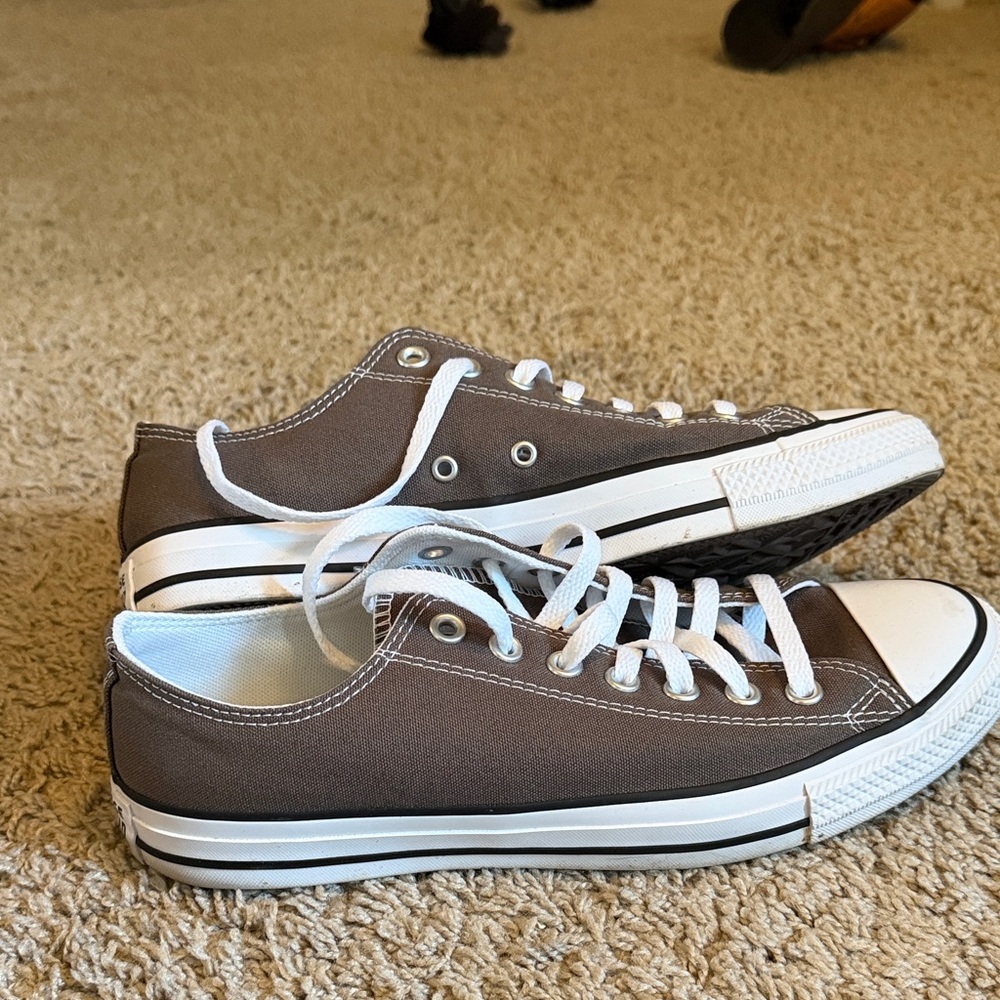 Converse Unisex Chuck Taylor Low Top Sneakers - Charcoal & White - Picture 4 of 6